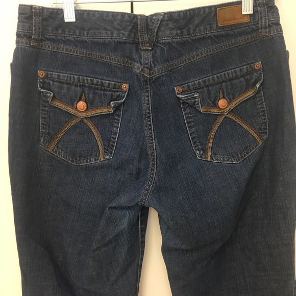 Cute Eddie Bauer cotton, decorated pocket jeans - Picture 5 of 8